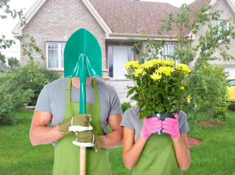 Gardeners using PPE and safe equipment maintenance